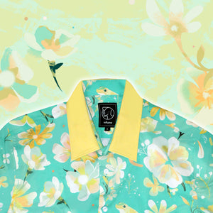 Floral Froggy Button Up