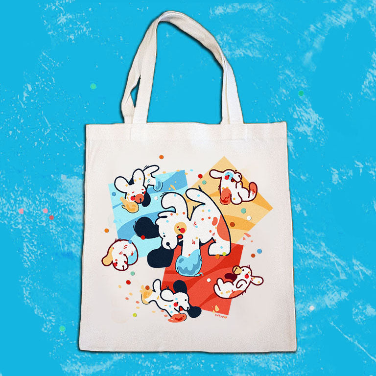 Paint Puppy Tote Bag