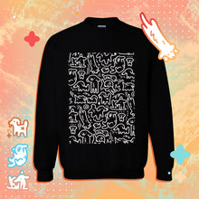 Load image into Gallery viewer, V2 Silly Dog Sweater with Puff Ink (BLACK)
