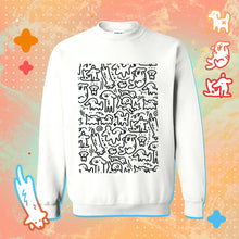 Load image into Gallery viewer, V2 Silly Dog Sweater with Puff Ink (WHITE)
