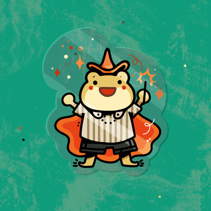 Wizard Frog Sticker